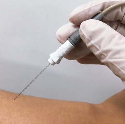 Agulha concêntrica descartável do EMG da versão nova com o punho plástico branco