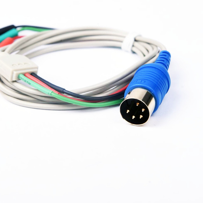 O EMG protegeu agrafos com 3 cabo do conector do ruído do pino do jacaré 5