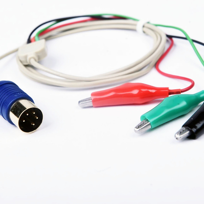 O EMG protegeu agrafos com 3 cabo do conector do ruído do pino do jacaré 5
