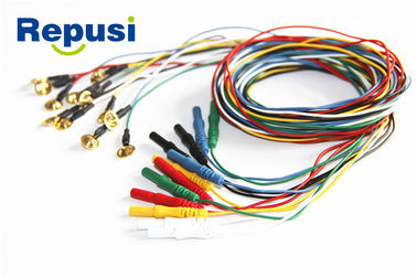 Tamanho do elétrodo 10mm do copo do EEG REP21 diâmetro de fio de 1.2mm/de 2.0MM