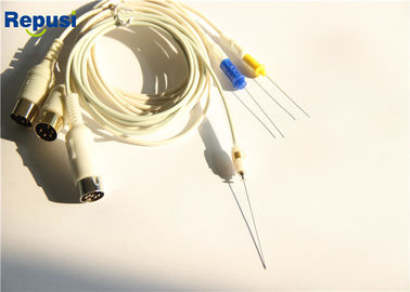 Cabo do EMG do conector do RUÍDO de 5 Pin, cabo protegido para o elétrodo da agulha de Concertric