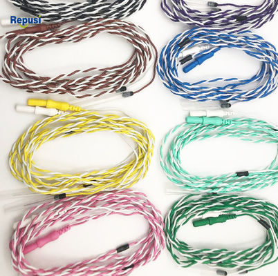 Elétrodos estéreis descartáveis coloridos da agulha do EMG Subdermal do fio da torção