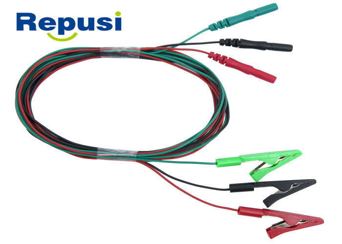 Tab Surface Alligator Clip Leads na área da neurologia escolhe com preto das cores