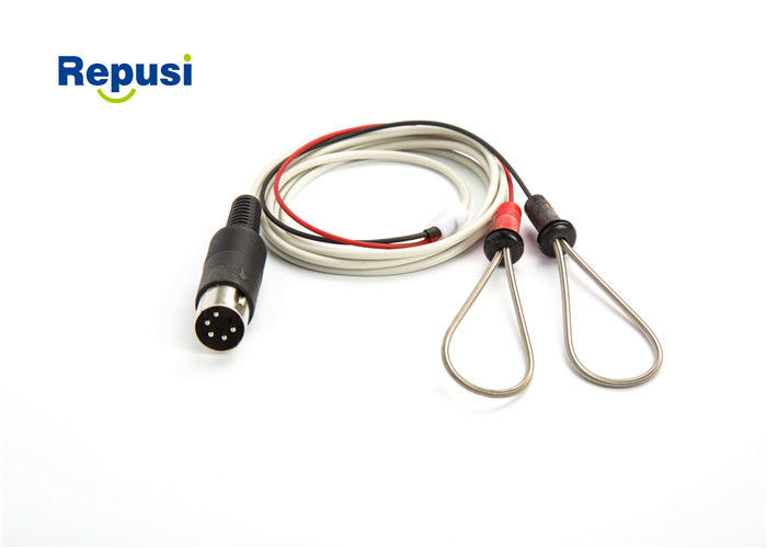 EMG reusável Ring Electrodes Red And Black com o conector grande padrão do círculo do RUÍDO de 5 Pin