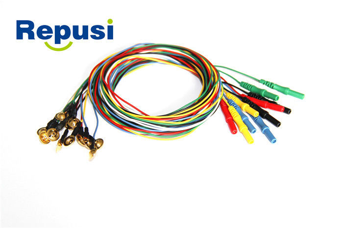 Tamanho do elétrodo 10mm do copo do EEG REP21 diâmetro de fio de 1.2mm/de 2.0MM
